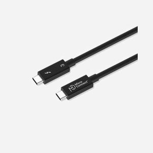 Câble Microconnect TB3020 Thunderbolt 3 USB-C 2m 20 Gbit/s 100W charge rapide dual 4K 60Hz noir - Miniature 1