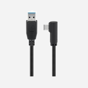 Câble Microconnect USB3.1CA05A USB-C vers USB-A 0,5m USB 3.2 Gen 2 5Gbit/s noir pour smartphones et ordinateurs portables