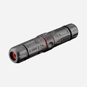 Connecteur Microconnect KON523 2 ports RJ45 femelle 8P8C blindés étanches IP67 résistants poussière noir - Miniature 1