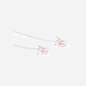 Câble téléphonique Microconnect MPK182W RJ11 6P/4C 4 conducteurs 2 mètres blanc pour téléphone et modem