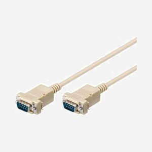 Câble série Microconnect SCSEHH3 DB-9 vers DB-9 RS-232 3m blanc pour communication série standard