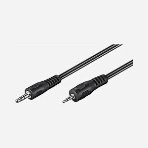 Câble audio Microconnect AUD3525LL2 jack 3.5mm vers 2.5mm 2m noir pour connexion casque vers AUX/RCA - Miniature 1