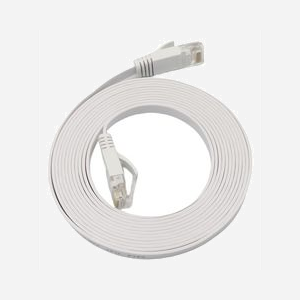 Câble réseau Microconnect Cat6a U/UTP plat 7m blanc 500MHz 1000Mbps LSZH sans accroc V-UTP6A07W-FLAT-LSZH