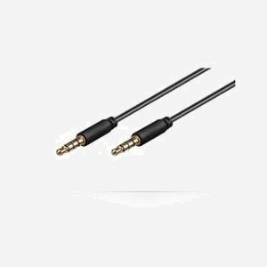 Câble audio Microconnect IPOD012 jack 3.5mm stéréo mâle/mâle 1m noir pour écouteurs et appareils AUX