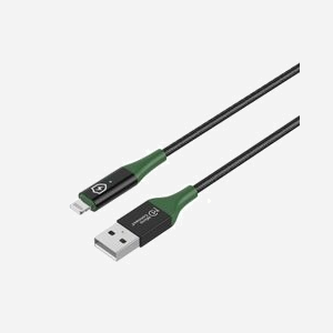 Câble USB Microconnect MC-SMART USB 2.0 Type A vers Lightning 1m avec charge intelligente et indicateur LED noir - Miniature 2