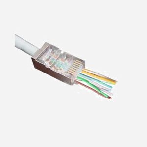 Connecteurs RJ45 Microconnect CON5FTPE Cat5e F/UTP blindés aluminium pack de 100 unités pour câblage réseau - Miniature 2