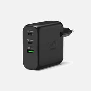 Chargeur Port Designs 902100EPEU 2 ports USB-C 20V 110-240V pour ordinateur portable tablette smartphone noir - Miniature 3