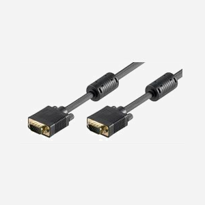 Câble VGA Microconnect MONGG2FB 2m HD15 mâle/mâle blindé pour moniteur et projecteur noir - Miniature 1