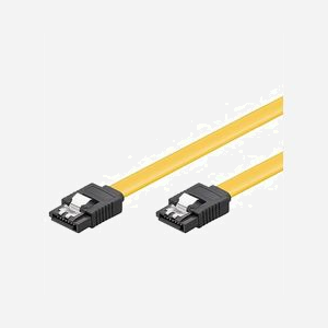 Câble SATA Microconnect SAT15005C6 0,5m SATA 7-pin vers SATA 7-pin jaune pour disques durs et SSD - Miniature 1