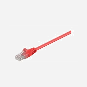 Câble réseau Microconnect B-UTP50025R Cat5e U/UTP rouge 0,25m RJ45 100MHz avec protection de verrouillage