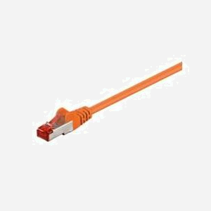 Câble réseau Microconnect B-FTP601O Cat6 F/UTP blindé orange 1m RJ45 250MHz rond avec protection verrouillage