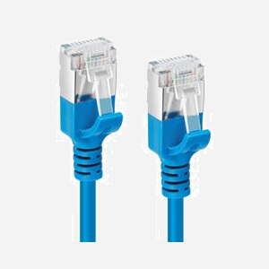 Câble réseau Microconnect Cat6a U/FTP blindé 0,25m bleu slim anti-accroc 500MHz pour baie informatique - Miniature 2