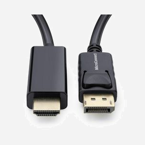 Câble Microconnect MC-DP-HDMI-200 DisplayPort vers HDMI 2m transmission vidéo HD numérique noir - Miniature 2