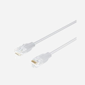 Câble réseau Lanview LightFlex CAT6 U/UTP 0.3m blanc TPE sans halogène avec connecteurs RJ45 éclairés 500MHz