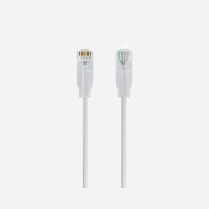 Câble réseau Lanview LightFlex CAT6 U/UTP 0.3m blanc TPE sans halogène avec connecteurs RJ45 éclairés 500MHz - Miniature 3