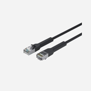 Câble réseau Lanview Cat6a U/FTP 5m noir avec connecteurs Flex-Angle orientables 90° et brins métalliques - Miniature 1