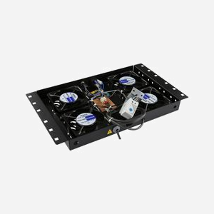 Lanview RAF120BL-UK Module de toit rack 4 ventilateurs avec thermostat analogique 560 m³/h RAL9005 noir - Miniature 2