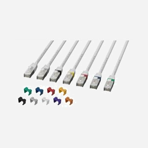 Câble réseau Lanview SmartClick Cat6a S/FTP 30m blanc LSZH avec clips couleur amovibles et support PoE 100W - Miniature 3