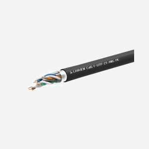 Câble réseau Lanview Cat6 F/UTP 305m noir pour transmission données haute vitesse systèmes structurés