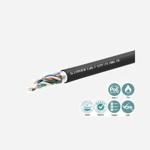 Câble réseau Lanview Cat6 F/UTP 305m noir pour transmission données haute vitesse systèmes structurés - Miniature 2