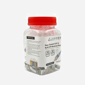 Connecteur Lanview LVN125310 RJ45 Easy Connect transparent pour câble souple et rigide 8 broches - Miniature 3