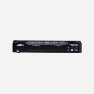 Commutateur KVM ATEN CS1924A 4 ports DisplayPort 8K 60Hz USB 3.1 Gen 1 avec câbles inclus et hub USB - Miniature 2