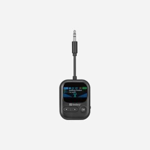 Émetteur-récepteur audio Bluetooth Sandberg 450-14 2-en-1 jack 3.5mm portée 10m avec écran couleur et microphone intégré noir - Miniature 2