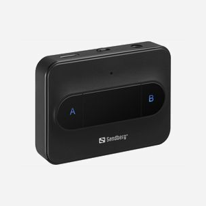 Émetteur audio Bluetooth Sandberg 450-13 Mini-Jack 3.5mm portée 10m double casque 6h autonomie noir
