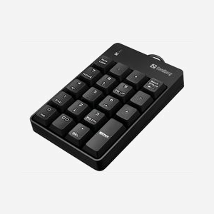 Clavier numérique USB filaire Sandberg 630-07 avec 19 touches et connexion plug-and-play pour ordinateur portable