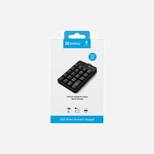 Clavier numérique USB filaire Sandberg 630-07 avec 19 touches et connexion plug-and-play pour ordinateur portable - Miniature 2