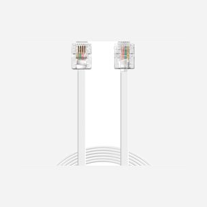 Câble téléphonique Sandberg RJ11 mâle vers RJ11 mâle 1.8m pour connexion téléphone fixe et prise murale - Miniature 1