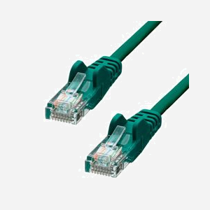 Câble réseau ProXtend V-5UTP-0025GR Cat5e U/UTP RJ-45 mâle/mâle 0,25m 1000 Mbit/s contacts plaqués or vert - Miniature 1