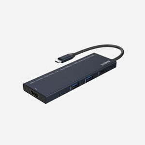 Station d'accueil Microconnect USB3.1CCOM18 USB-C vers 2x HDMI 4K@30Hz avec USB 3.0 et lecteur SD/TF noir - Miniature 1