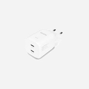Chargeur DICOTA D32186 universel 100-240V 2 ports USB-C 20V charge rapide pour ordinateur portable smartphone tablette blanc - Miniature 2